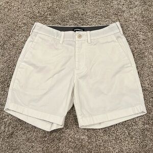 Express white chino shorts 6 inch inseam waist 28, great condition, worn once